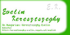 evelin keresztszeghy business card